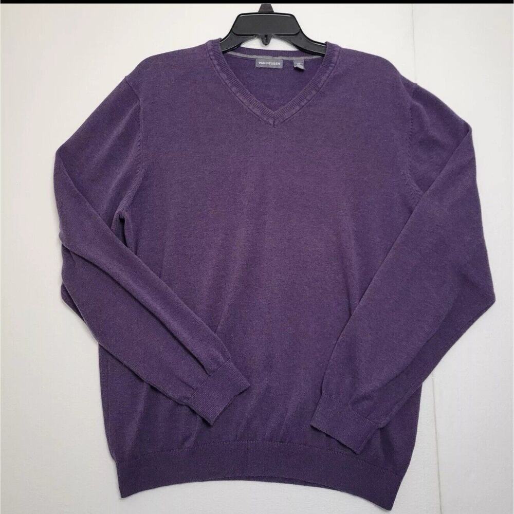 Van Heusen Men's Purple V-Neck Sweater Size 2XL